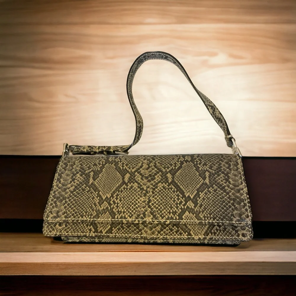 Liz Claiborne Faux Snakeskin Shoulder Bag NWOT